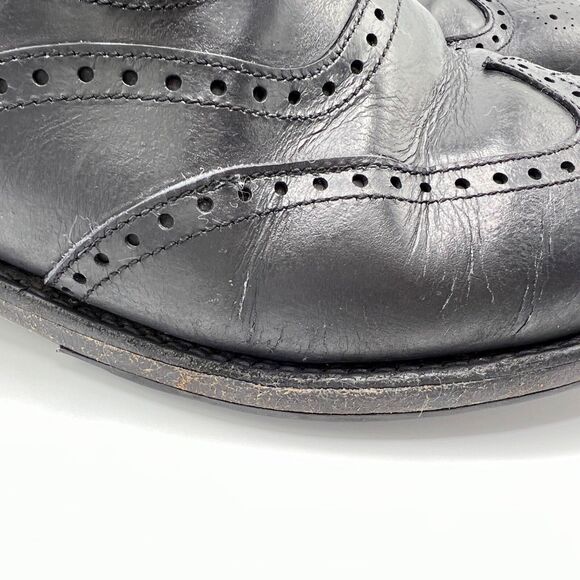 As Is Allen Edmonds Dress Shoes Size 10 Black McClain Wingtip Leather Oxfords main image 6